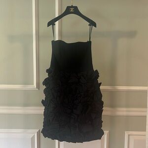 Kirribilla black, textured cocktail dress